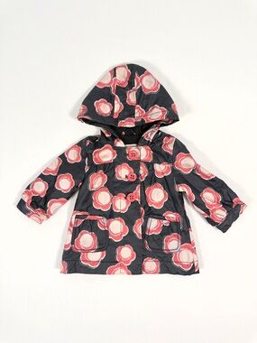Old Navy 6-12m Floral Hooded Raincoat